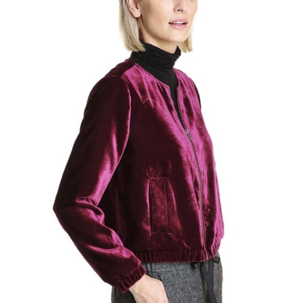 Velvet bomber jacket